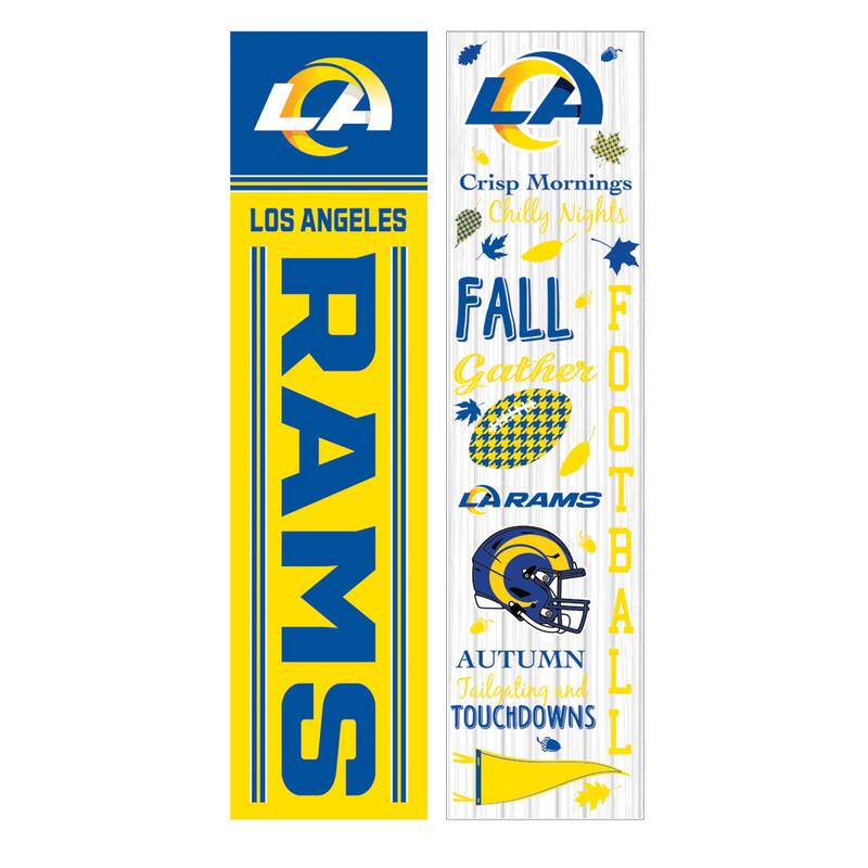 47" Double Sided Seasonal Porch Leaner, Los Angeles Rams - 47" x 11.25"