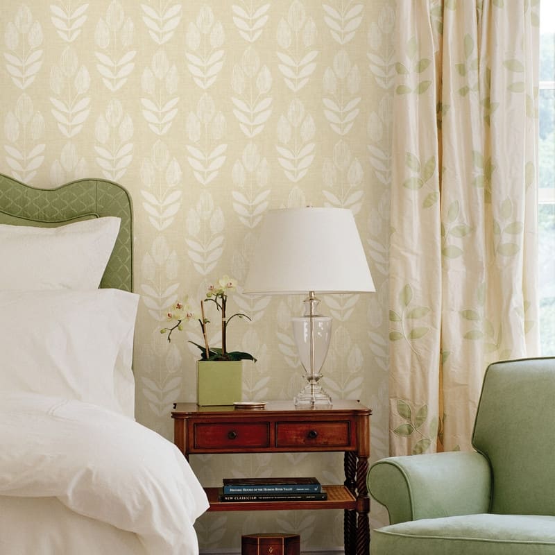 Chesapeake Garland Wheat Block Tulip Wallpaper - 20.5in x 396in x 0.025in