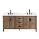 preview thumbnail 39 of 82, Javier Bath Vanity with Composite Stone Top without Mirror 72in. - Antique Gray