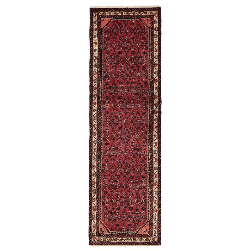 ECARPETGALLERY Hand-knotted Andelz Red Wool Rug - 2'11 x 10'3