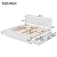 preview thumbnail 22 of 33, Wooden Bedframe with Four Storage Drawers and Support Legs, Platform Bed - No Box Spring Needed, for Kids Teens Bedroom