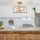 preview thumbnail 54 of 61, Zjvaive 3-Light Rectangular Semi Flush Mount Ceiling Light Farmhouse Metal Cage Light Fixture
