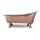 preview thumbnail 3 of 10, Heisenberg 5'6" Copper Freestanding Clawfoot Bathtub with No Overflow