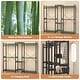 preview thumbnail 14 of 65, Bamboo Closet System Clothes Rack, Large Freestanding Garment Rack Clothing Rack for Hanging Clothes