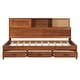 preview thumbnail 39 of 71, Platform Daybed with USB Charging and Sockets, Wooden Daybed Frame with Pushable Top Shelf 3 Drawers No Box Spring Needed
