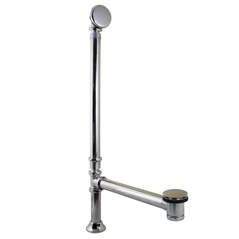 Vintage Swivel Ball Toe Touch Tub Waste and Overflow in Polished Chrome - Polished Chrome