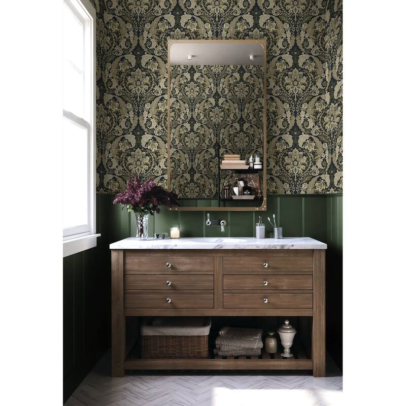 Harry & Grace Thornton Vintage Damask Peel and Stick Wallpaper