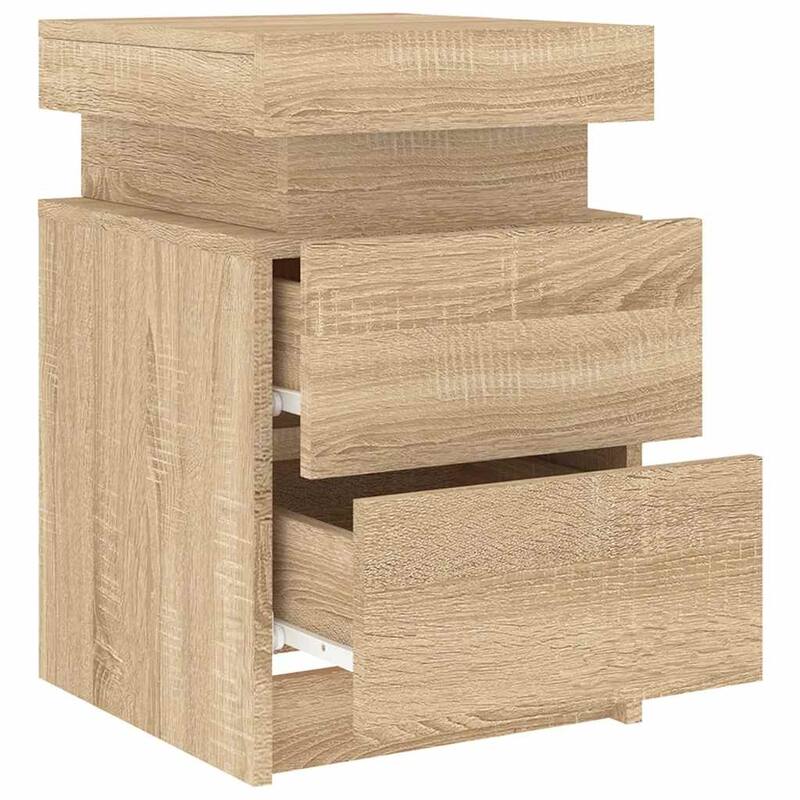 vidaXL Bedside Cabinet Engineered wood Standard Bedside Cabinet