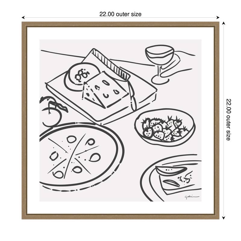 Kate and Laurel Dinner Club by Gabrielly Guedes Framed Canvas Wall Art Print