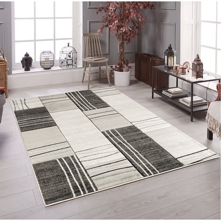 Modern Geometric Rectangular Hand-Carved Soft Living Room Area Rug - Bed Bath & Beyond - 31812804