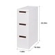 preview thumbnail 9 of 16, Javlergo White Stripe Narrow Storage Cabinet 3/4/5-Layer Rolling Bathroom Organizer with Drawers Wheels for Bathroom Living Room