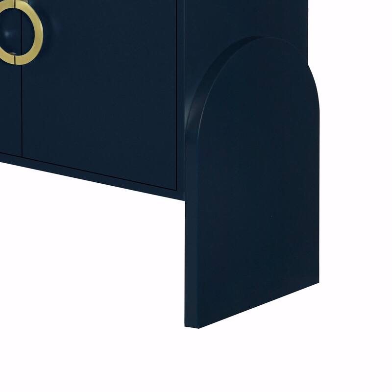 Four-Door Metal Handle Storage Cabinet