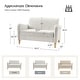preview thumbnail 25 of 62, HULALA HOME Adika 51"W Farmhouse Striped Linen Upholstered Loveseat with Solid Wood Spindle Legs