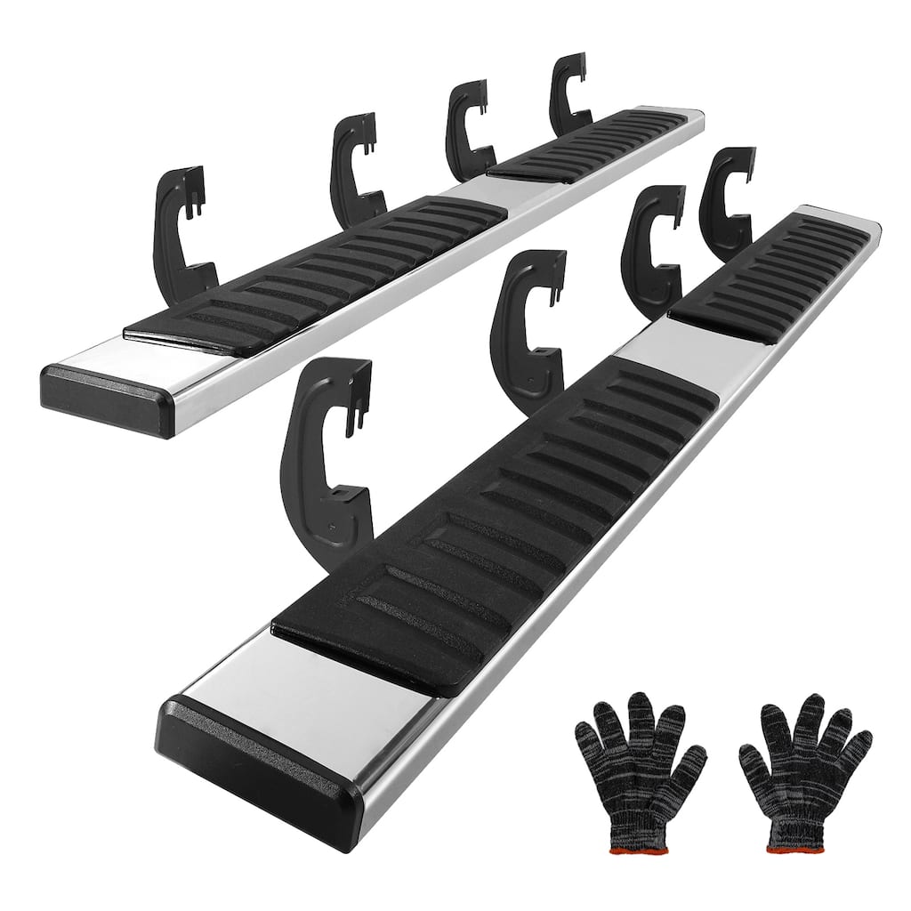 Running Boards, 6" Step Bars Compatible with 2007-2018 Chevy Silverado/GMC Sierra 1500 Crew Cab/2019 2500HD 3500HD 1500 LD