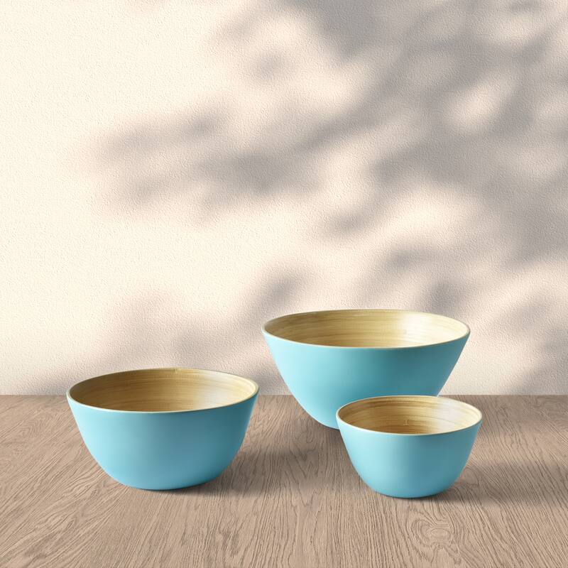 Tropics Bamboo 3 Piece Bowl Set