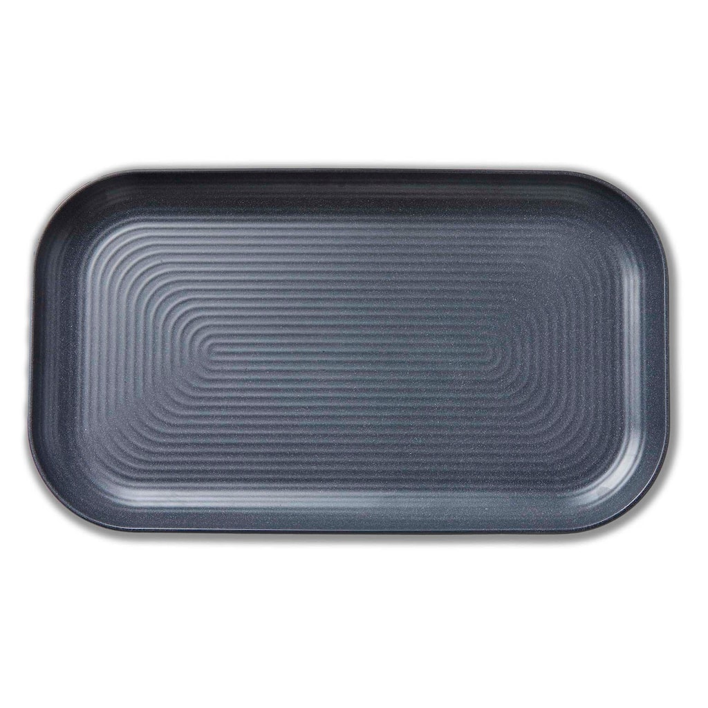 Brooklyn Melamine Rectangular Platter Charcoal Gray - Dishwasher Safe Serving Platter for Everyday Use 17.3" x 10"