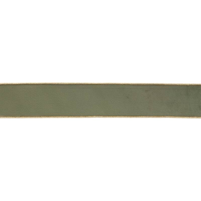 Wired Ribbon with Gold Trim Set of 2 for Holiday Crafts - 360” x 2.5” x 0.25