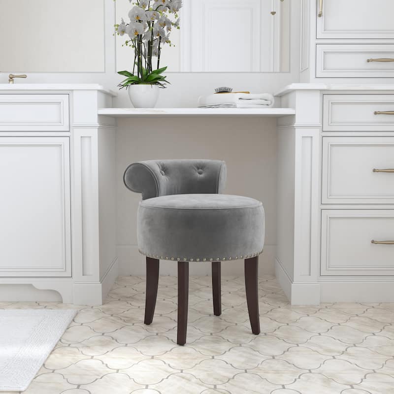Hillsdale Furniture Lena Wood Vanity Stool