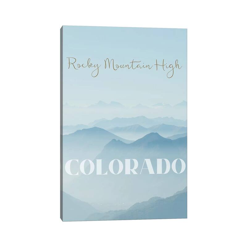 iCanvas "Rocky Mountain High" by WordsAndMusicArt Canvas Print