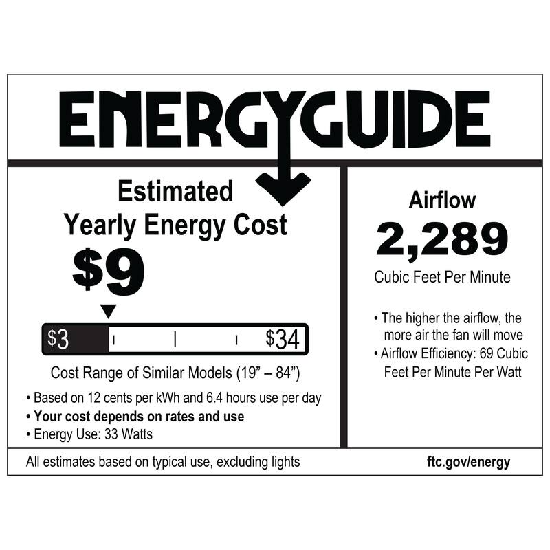 Bellevue VXCFA70394 Butterfield 44" 6 Blade LED Indoor Ceiling Fan