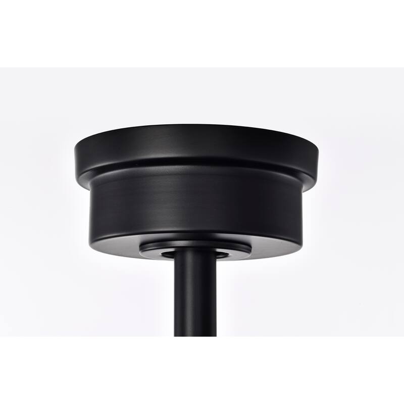 Matte Black and Gold 16 Inch Crystal Fandelier