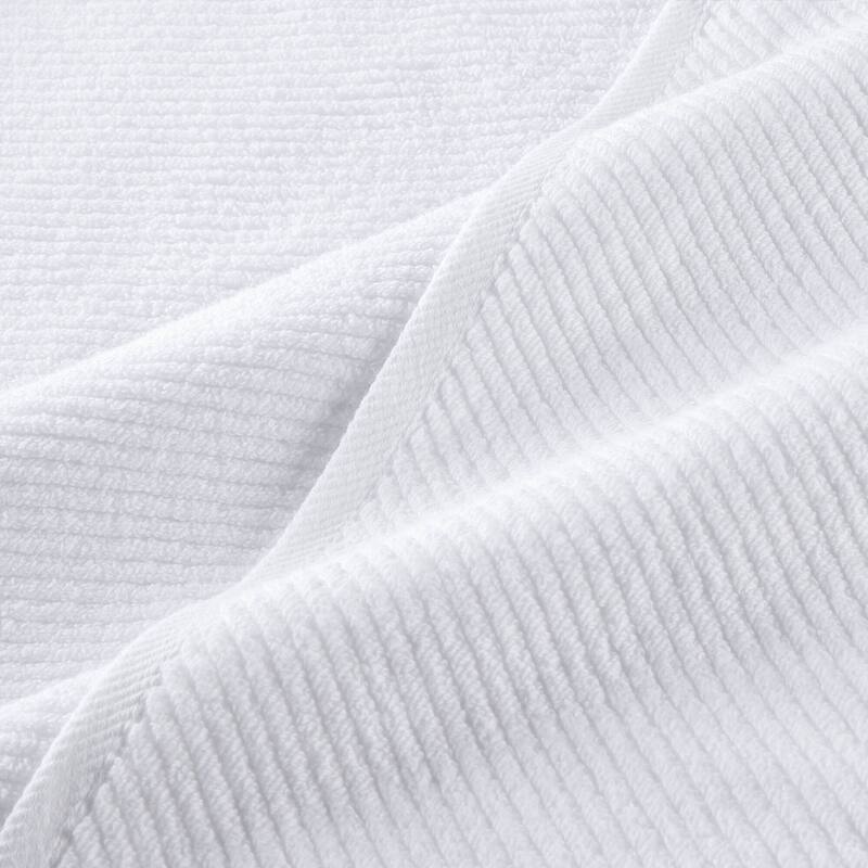 Madison Park Diagonal Ribbed Cotton Quick Dry Towel Set