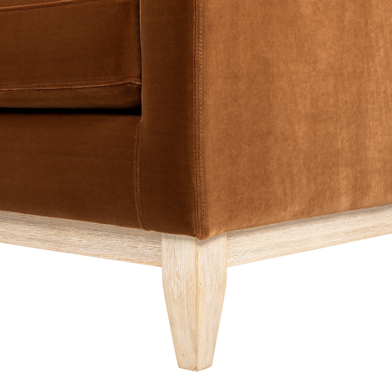 Pasadena 36" Wide Modern Farmhouse Velvet Accent Arm Chair