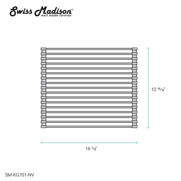 dimension image slide 4 of 5, Swiss Madison 17" x 13" Kitchen Sink Grid