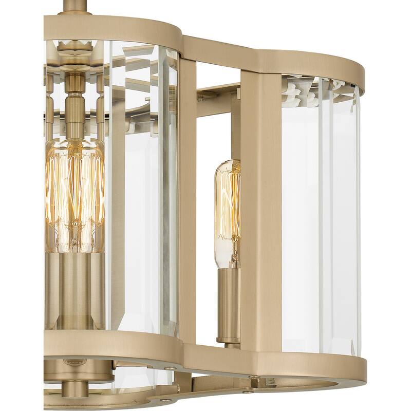 Quoizel Semi-Flush Mount 4-Light Semi-Flush Mount in Bronze Gold