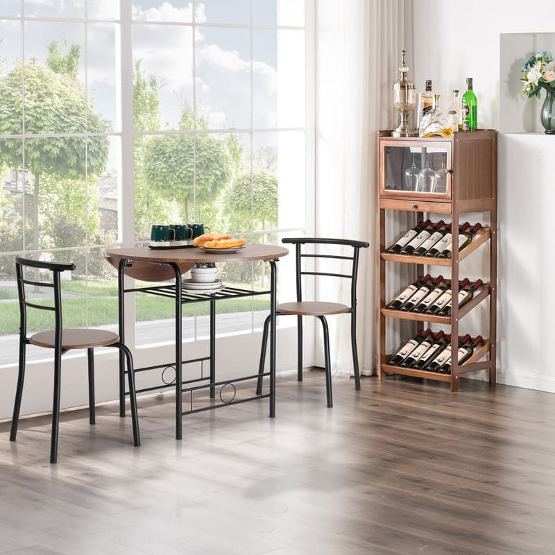 31.5" Drop Leaf Dining Table for Small Space,Small Kitchen Table Set for 2