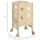 preview thumbnail 3 of 25, Qaba Kids Step Stool Folding Design, Bed Step Stool - 22" L x 22" W x 36.5" H