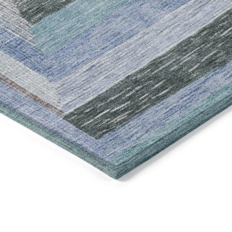 HomeRoots Geometric Transitional Rectangle Outdoor Rug