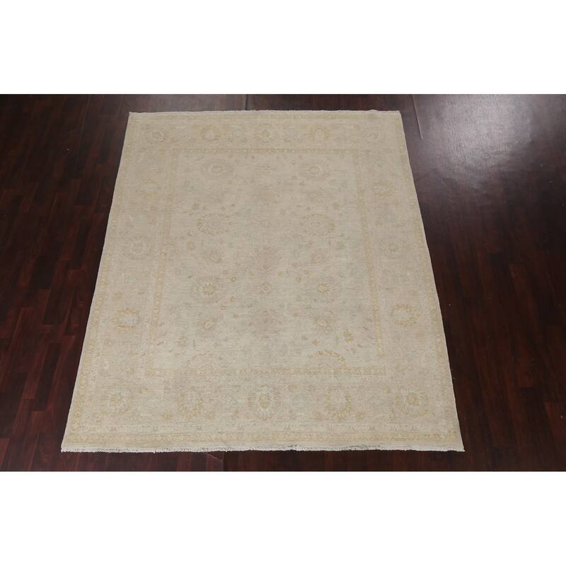 Vegetable Dye Wool Traditional Peshawar Chobi Area Rug Hand-knotted - 7'9" x 9'3"