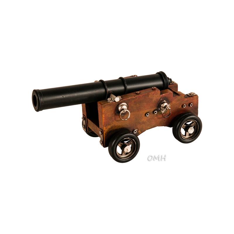 Handmade Warship Cannon Model - Multi-Color