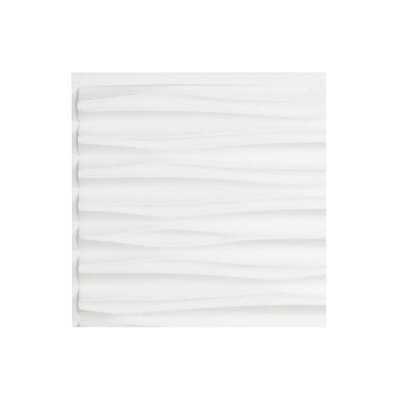 FASÄDE Dunes Decorative Vinyl 2ft x 2ft Lay in Ceiling Panel in Gloss White (5 Pack) - 12in x 12in Sample - Gloss White