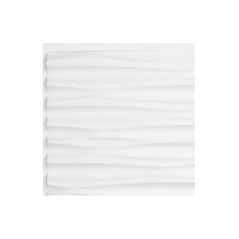 FASÄDE Dunes Decorative Vinyl 2ft x 2ft Lay in Ceiling Panel in Matte White (5 Pack) - 12in x 12in Sample - Matte White