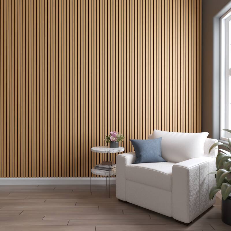 AcoustixPro Noise Cancelling Traditional Small Slat Wall Panel (2 Pack)