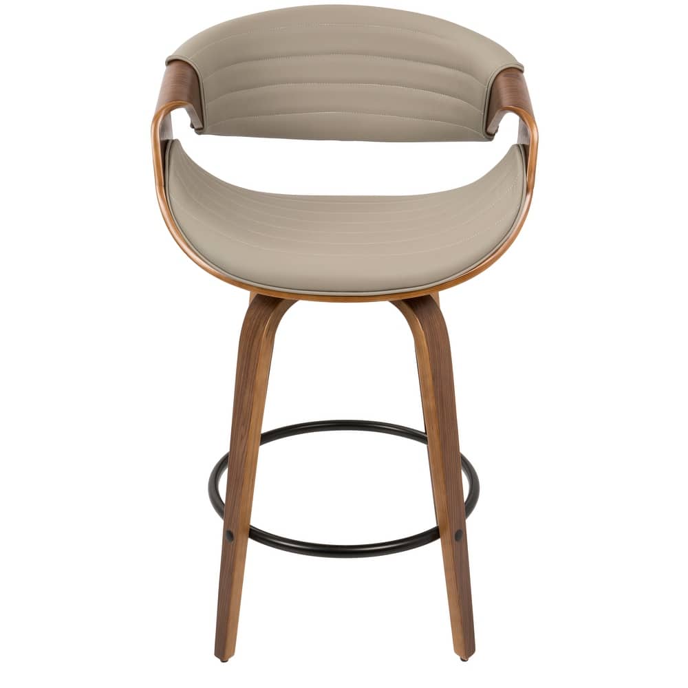 Carson Carrington Kanteborg 26" Fixed-Height Counter Stool with Bent Wood Legs & Round Footrest (Set of 2)