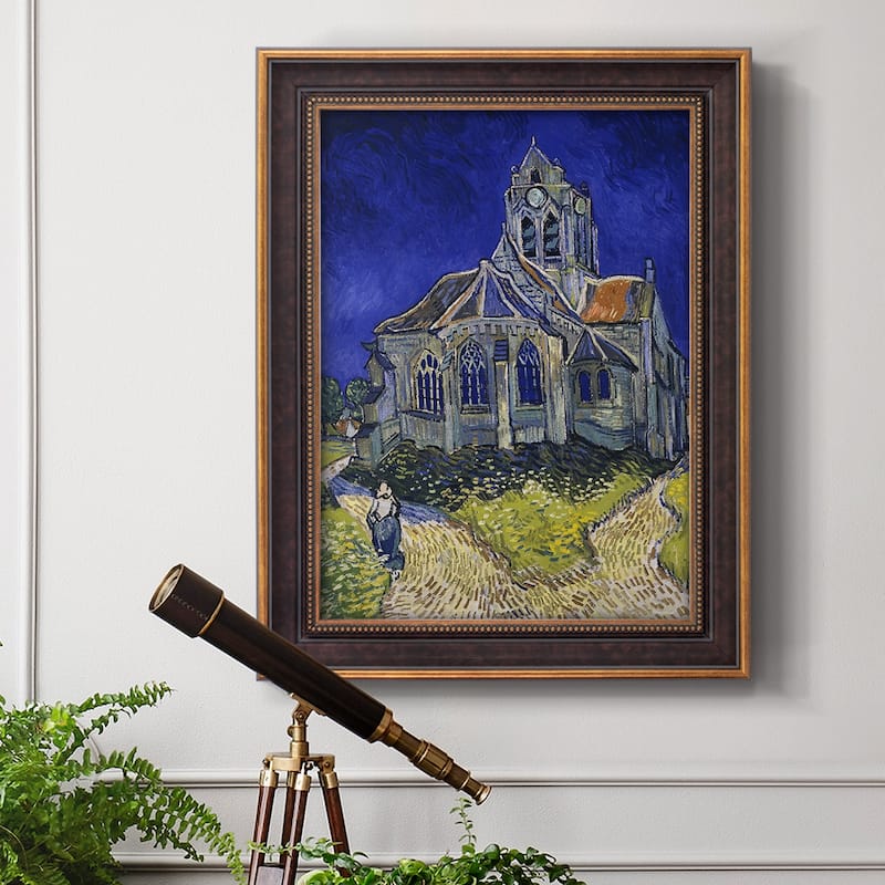 the church at auvers  Premium Framed Canvas- Ready to Hang