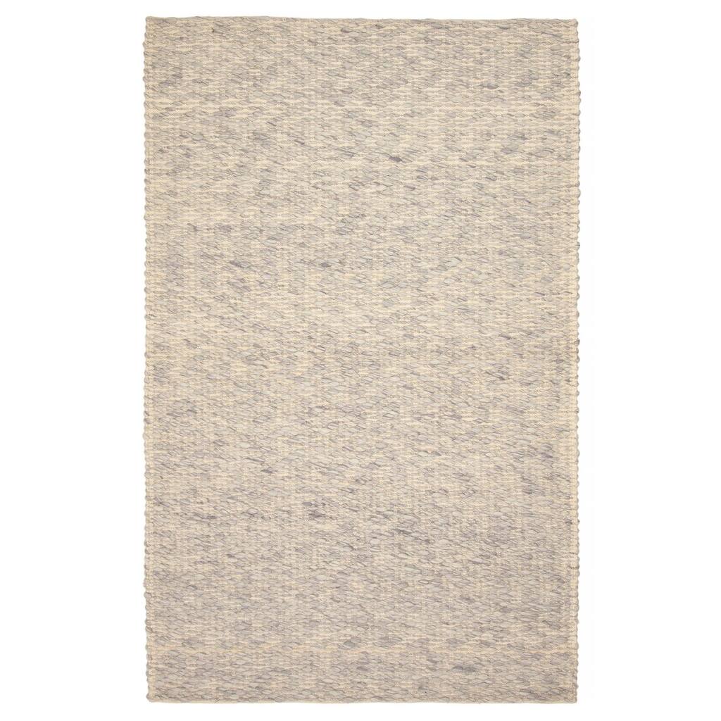 ECARPETGALLERY Braid weave Sienna Grey Wool Rug - 5'1 x 8'2