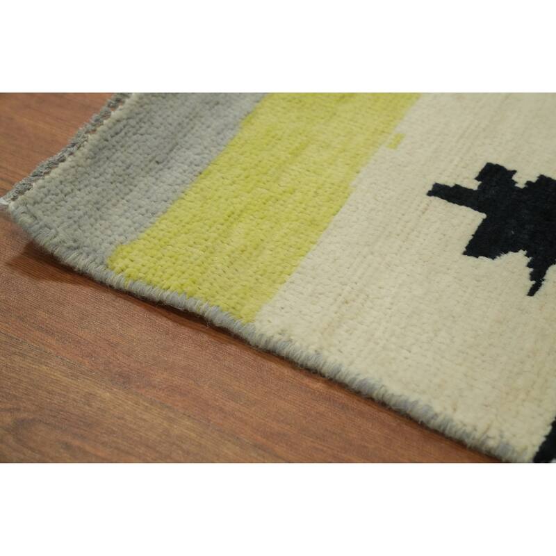 Handmade Wool Gabbeh Vegetable Dye Area Rug Handmade Carpet - 9' 1'' X 6' 0''