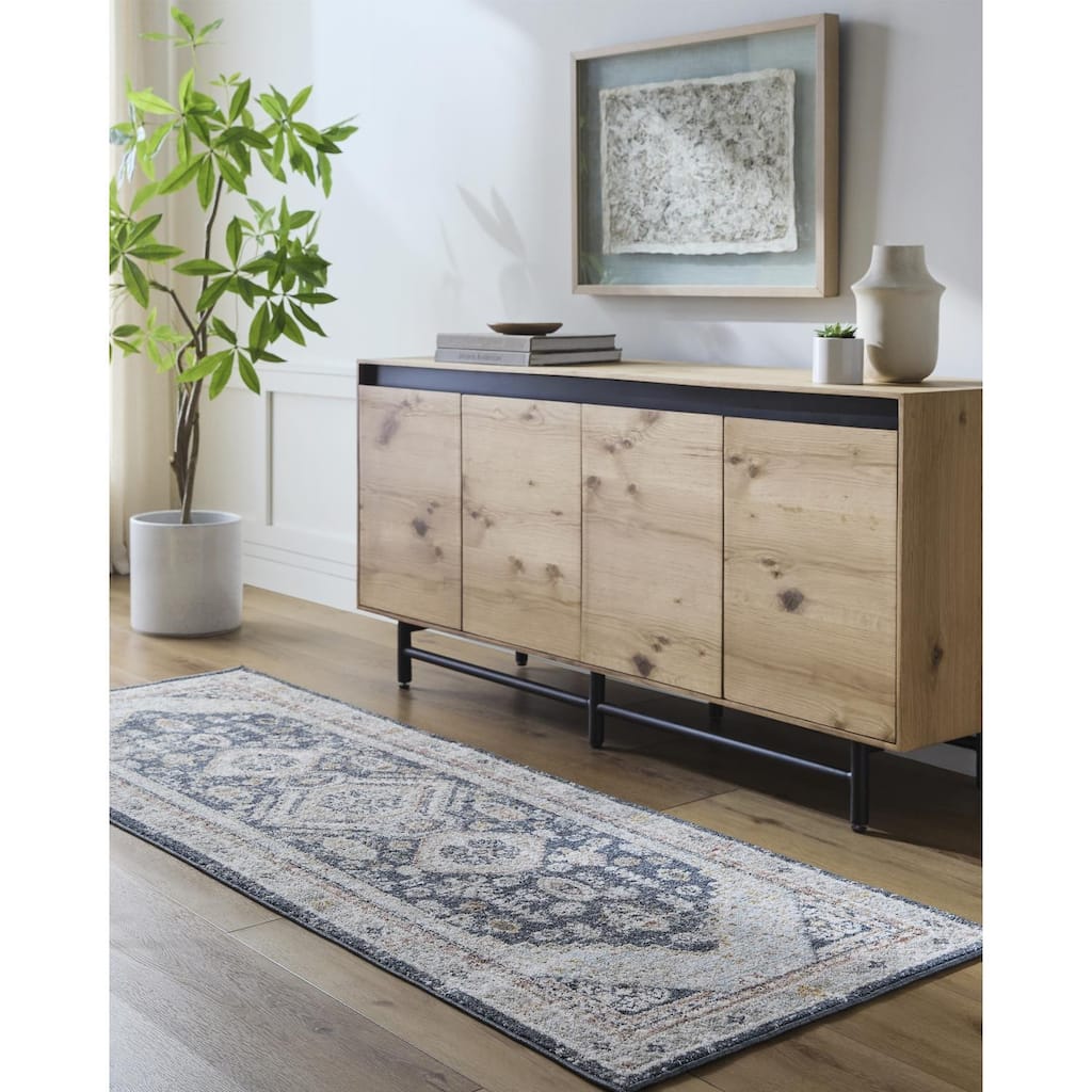 Livabliss Transitional Beckham Medallion Area Rug