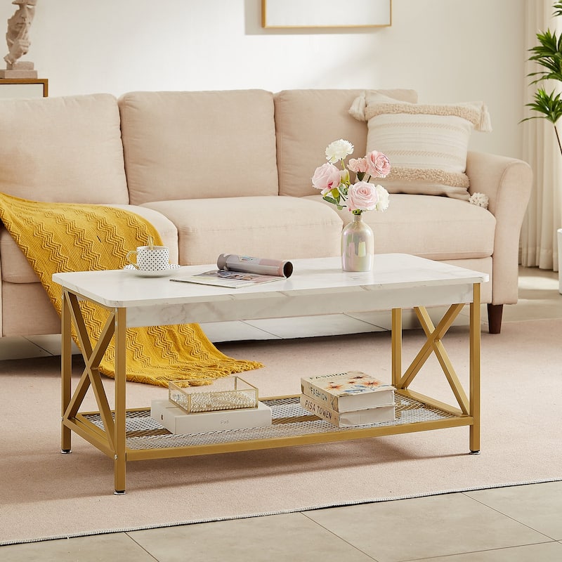 VECELO Contemporary Coffee Table Set, Living Room Set(2PCS/3PCS)