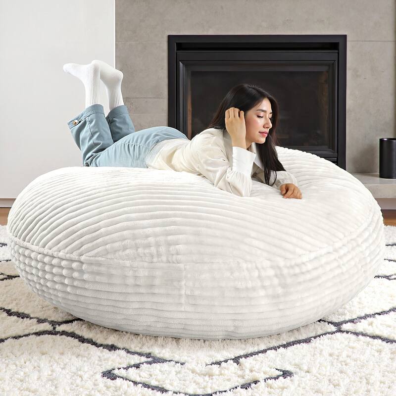 UIXE Modern Plush Faux Fur Bean Bag Chair