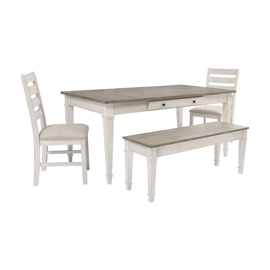 Signature Design by Ashley Skempton White / Light Brown 4-Piece Dining Package