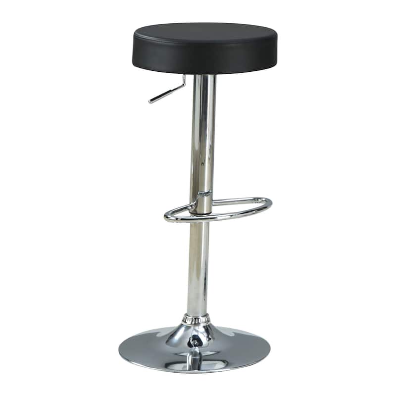 Stylish and Elegant Backless Adjustable Bar Stool, Black