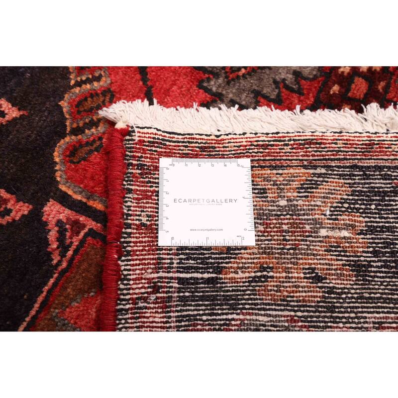 ECARPETGALLERY Hand-knotted Anadol Dark Navy, Red Wool Rug - 3'7 x 10'0