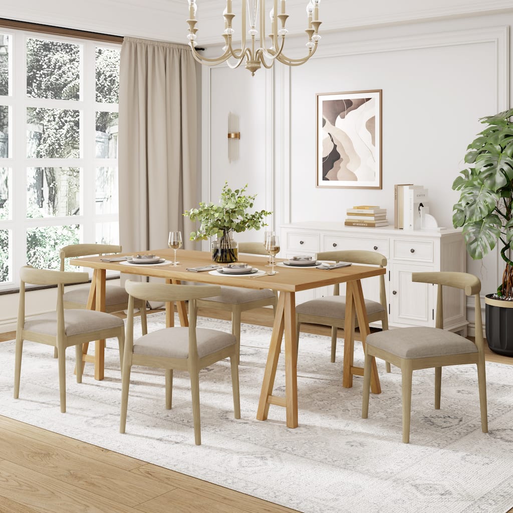 Christopher Knight Home - Callahan 7 Piece Rubberwood Dining Set