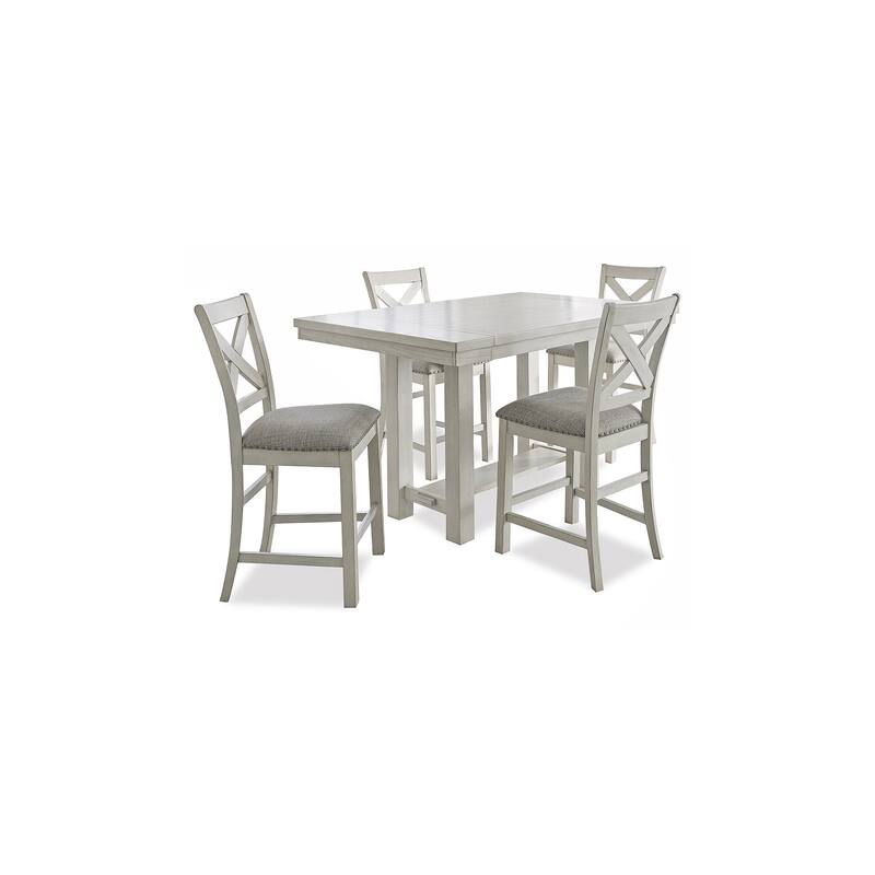 Signature Design by Ashley Robbinsdale Gray/White Counter Height Dining Table and 4 Bar stools
