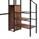 preview thumbnail 12 of 10, Twin Size Metal Loft Bed with Desk and Metal Grid, Stylish Metal Frame Bed with Lateral Storage Ladder and Wardrobe